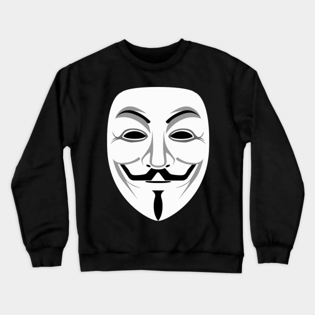 Guy Fawkes Crewneck Sweatshirt by radiogalaxy